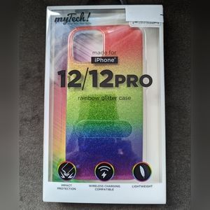 iPhone 12/12 Pro Rainbow glitter phone case